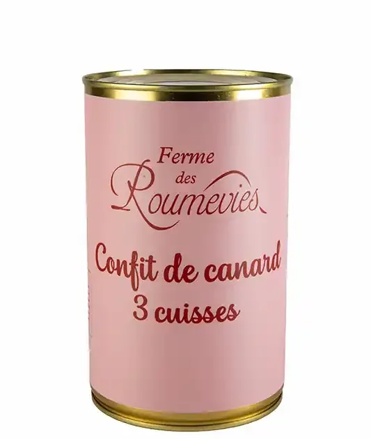 3 cuisses de canard confites 750