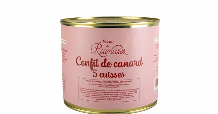 5 cuisses de canard confites 1000g