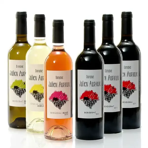 6 Bouteilles du Domaine AUROUX Assortiment de Bergerac 6x75cl