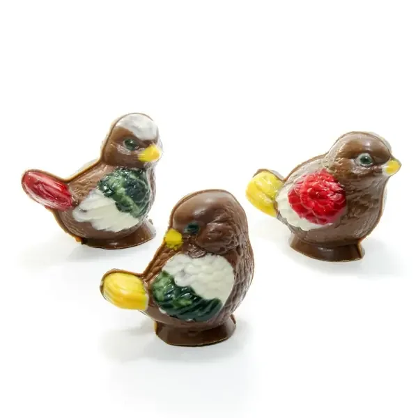 Assortiment de 3 Oiseaux au Chocolat au Lait Chocolaterie Bovetti 3x30g