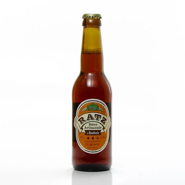 Bière ambrée artisanale du Quercy Brasserie Ratz, 33cl