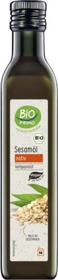 BIO PRIMO Huile de Sésame Vierge Bio Pressée à Froid, 250 ml