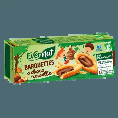 Biscuit Chocolat Noisette Barquette