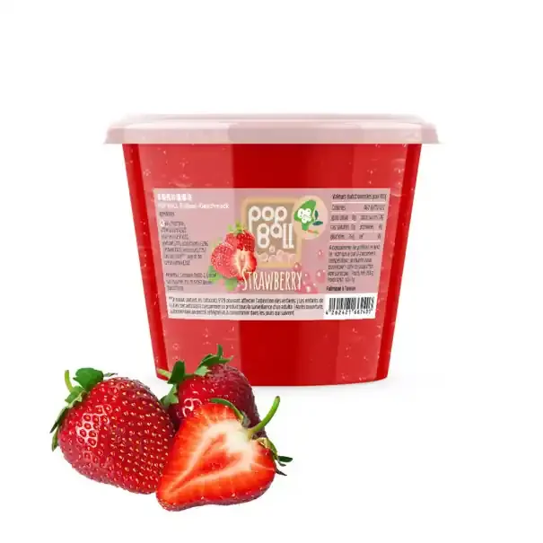 BOBOQ – BOBA FRAISE COLORANT NATUREL SEAU 950G