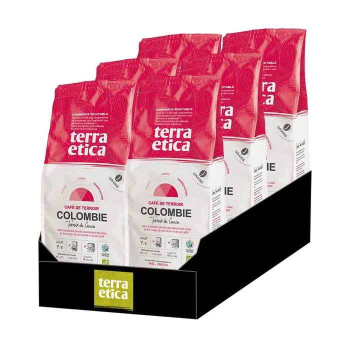 Café en Grains Bio Terra Etica Colombie – 6 paquets – 6 Kg