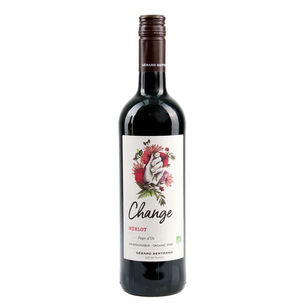 Change Merlot – Vin rouge bio et sans sulfites ajoutés