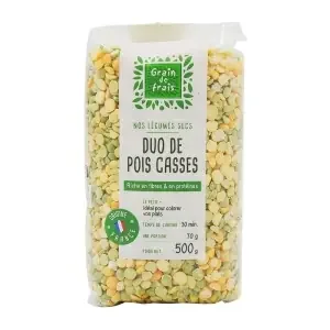 Duo de pois cassés 500g grain de frais