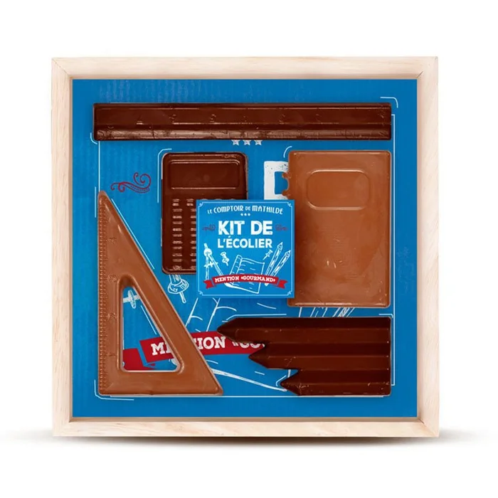 Kit de l&rsquo;Ecolier – Chocolats Noir et Lait – 175g