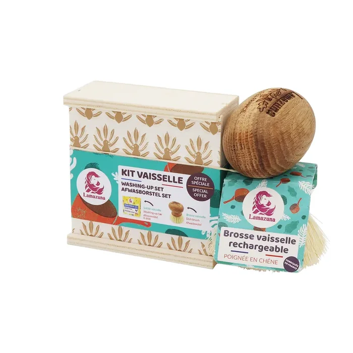 Lamazuna — Kit vaisselle brosse vaisselle et solide vaisselle – 125 g
