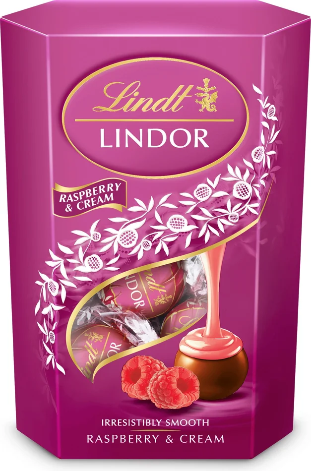 Lindt Chocolats Lindor Raspberry & Cream, 500 g
