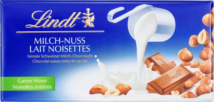Lindt Tablette Chocolat Lait-Noisettes, 100 g