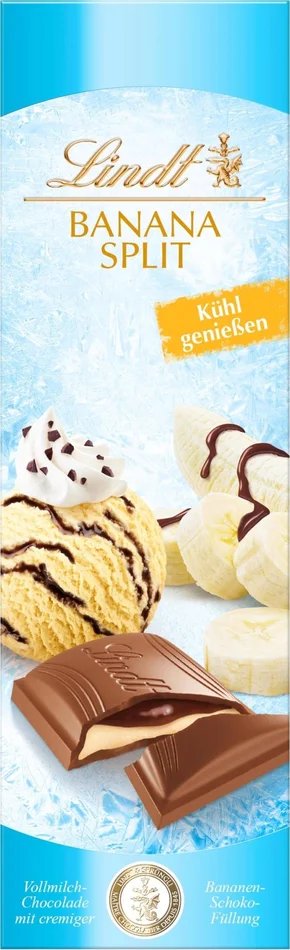 Lindt Tablette de Chocolat ICE Banana Split, 100 g