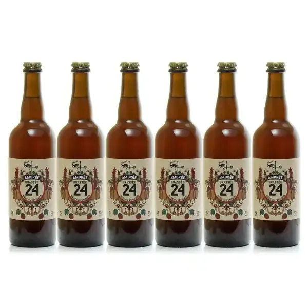 Lot de 6 Bières Brassée 24 Ambrées Brasserie Artisanale de Sarlat 75cl