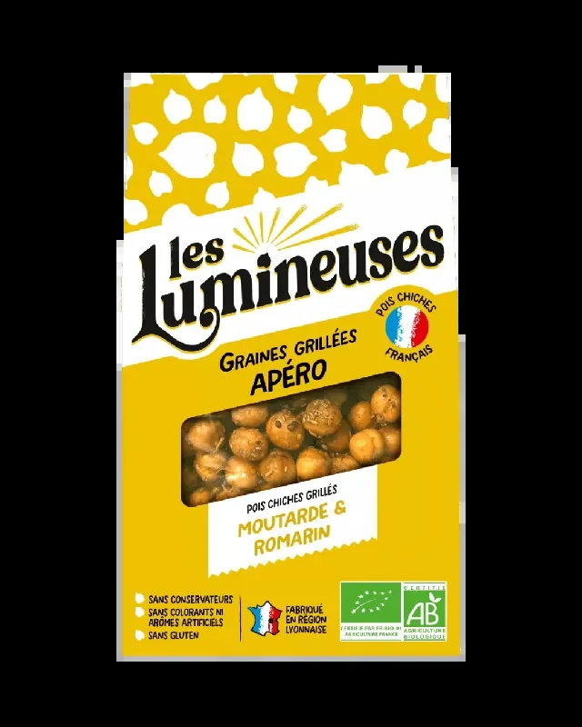 Mix protéiné pois chiches grillés moutarde et romarin Bio