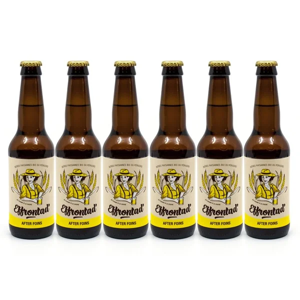 Pack de 6 Bières Blondes Artisanales After Foins Brasserie Effrontad&rsquo; Bio 33cl