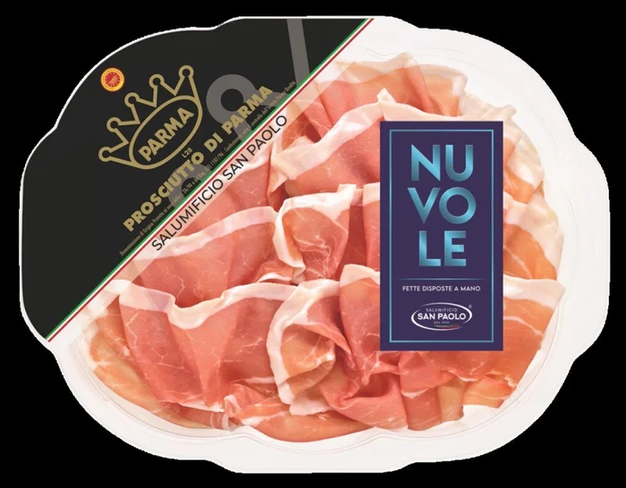 Prosciutto di Parma DOP 18 mois, jambon de Parme, charcuterie, Salumificio San Paolo, 100g, paquet