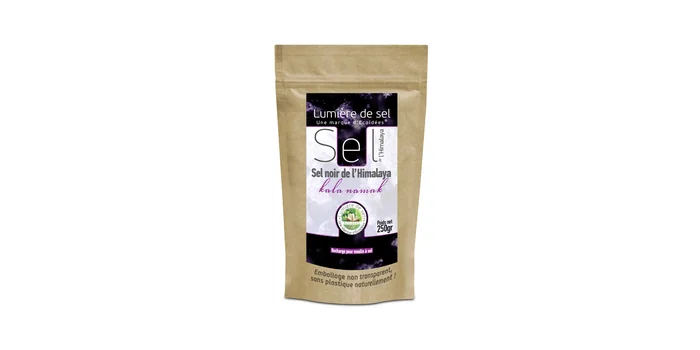 Recharge pour moulin : sel noir Kala Namak 250 gr – ECOIDEES