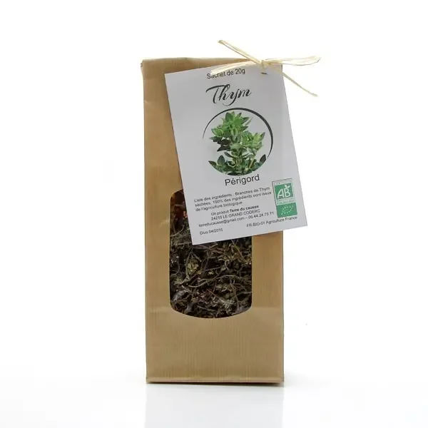 Sachet de Thym Bio en aromates ou tisanes 20g
