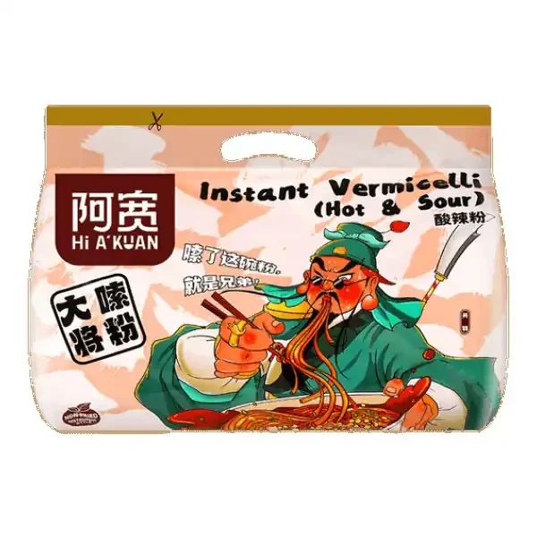 Vermicelle aigre epicé baijia 4x110gr hi a-kuan