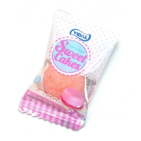 Vidal Tartelettes aux fraises et à la crème emballées dans 200 unités.